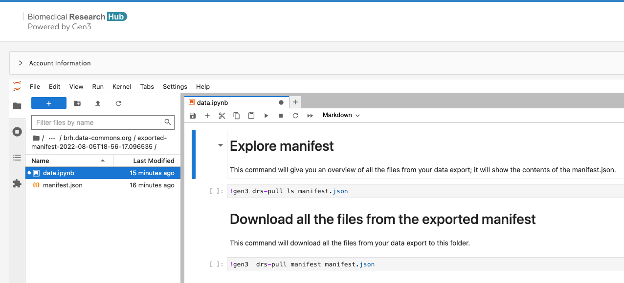 The manifest and a notebook are available in the pd directory