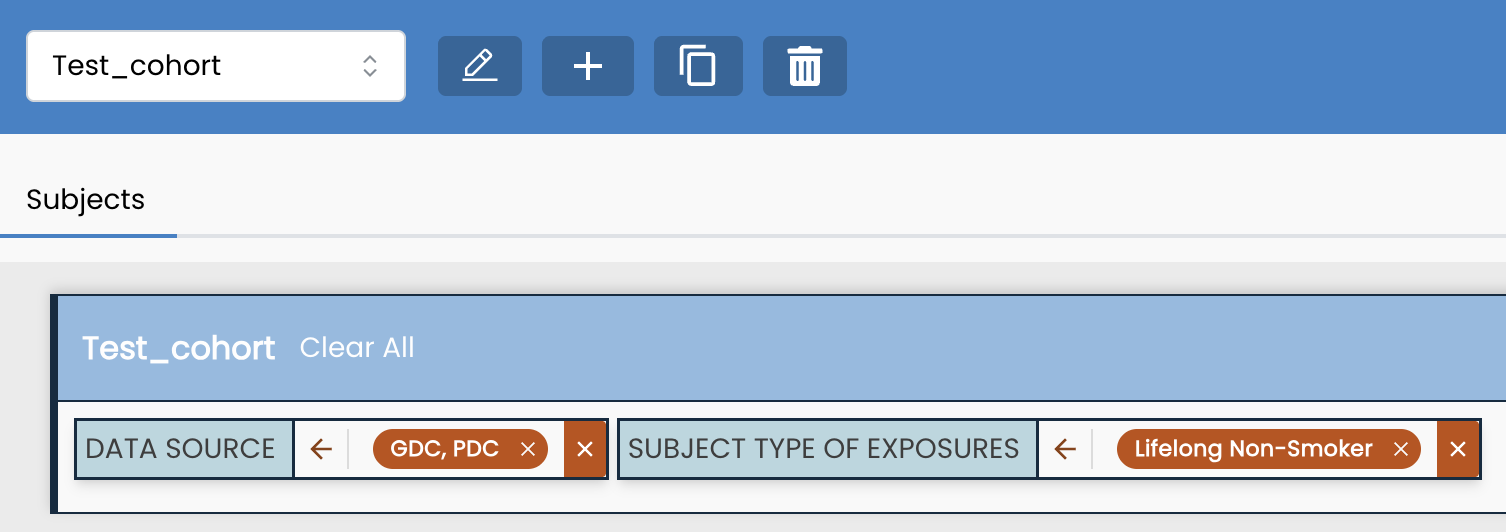 Exploration Page Cohort Builder