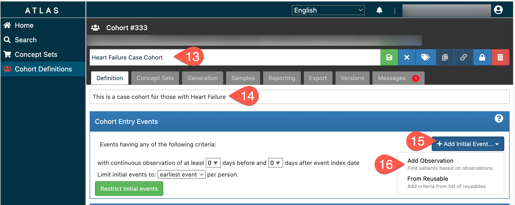 Add initial event for your new cohort